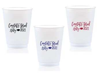 Graduation Cups Class of 2025 College Graduation Decorations Grad Party Favors Personalized Plastic Cups