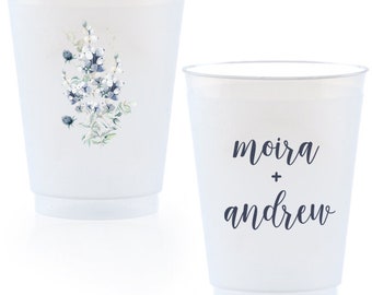 16 oz Personalized Frost Flex cups, Weddings, Party Favors, Stadium, Party, Custom, wedding crest, bachelorette, getaway trip, cocktai