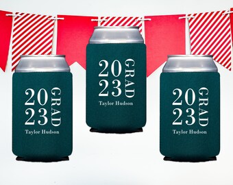 Graduation Party Favors Class of 2024 Graduation Decorations Personalized Can Coolers Custom Beer Hugger