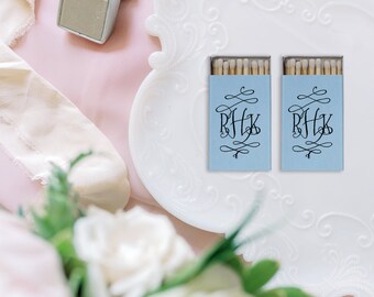 The Perfect Match Matchboxes Floral Banner - Wedding Favors, Wedding MatchBox, Wedding Decor, Bridal Shower Favors, Custom Match Box, Favor