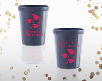 Graduation Stadium Cups, Graduation Party Favors, Graduation 2025, College Grad Party, The Tassel was worth the Hassle