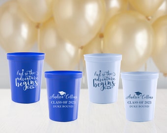 Graduation Party Cups, Graduation Favors, Graduation Party Ideas, Graduation Party Decorations, Class of 2024 Cups, Congrats Grad