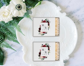 Matchbox Favors - Floral Matchbox Favors - The Perfect Match - Match Made in Heaven - Match wedding or shower favors