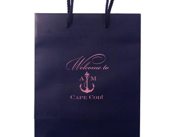Personalized Wedding Weekend Welcome Bags, Out of Town Guest Printed Bag, Destination Wedding, Custom Printed Gift Bag, wedding Tote Bag 134