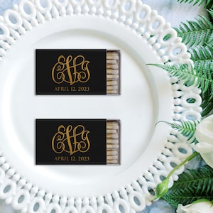 Monogrammed Matchbox Wedding Favors, Decorative Matchbox, Wedding Matches, Personalized Matches, Monogram Matches, Custom Matches, Matchbook