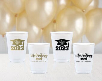 Graduation Plastic Cups, Graduation Favors, Graduation Party Ideas, Graduation Party Decorations, Class of 2024 Cups, Educated AF
