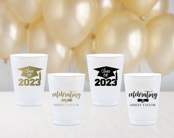 Graduation Plastic Cups, Graduation Favors, Graduation Party Ideas, Graduation Party Decorations, Class of 2025 Cups, Educated AF