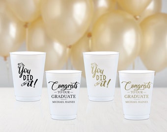 Graduation Party Cups, Custom Graduation Cups, Personalized Party Cups, Printed Shatterproof Cups, Graduation Favors, Class of 2025