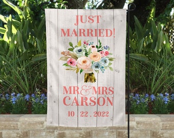 Personalized Garden Flag Wedding Garden Flag, Welcome Bridal Shower Flag, Just Married Flag, Welcome to our Wedding, Farmhouse Wedding Gifts