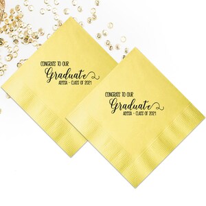 Class of 2025, Senior 2025, Grad Party Napkins, Personalized Napkins, Custom Napkins, 2025 Graduation Napkins, Graduation Party Decorations