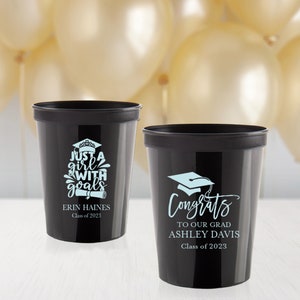 Graduation Plastic Cups, Graduation Favors, Graduation Party Ideas, Graduation Party Decorations, Class of 2025 Cups, Educated AF