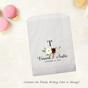 Floral candy bags - Floral favor bag - Wedding favor bags - Wedding favor bags - Cookie and Candy Bags