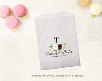 Floral candy bags - Floral favor bag - Wedding favor bags - Wedding favor bags - Cookie and Candy Bags