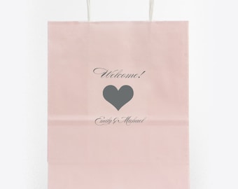 Wedding Welcome Bags with Foil, Wedding Hospitality Bags, Wedding Guest Bags,  Personalized Wedding Bags, Hotel Welcome Bag, Tote 117