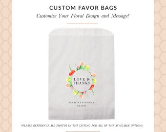 Wedding treat bag | Cactus party bag | Kraft favor bags | popcorn bags | Personalized bags | Cactus wedding | Southwest favor bags 5" x 7"
