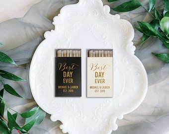 Foil Printed Last Name Matchboxes, Personalized Matchboxes, Custom Wedding Favors, Matchboxes for Home Bar, Custom Matches