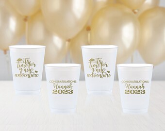 Graduation Party Cups, Graduation Favors, Graduation Party Ideas, Graduation Party Decorations, Class of 2024 Cups, Congrats Grad