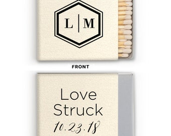 monogrammed matchbook, reception matches, wedding matches, sparkler send off matchbox, reception match book, cigar bar, matchbook, favor 247