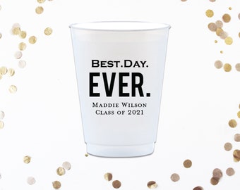 Graduation Plastic Cups, Graduation Favors, Graduation Party Ideas, Graduation Party Decorations, Class of 2025 Cups, Educated AF