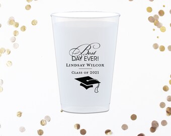 Graduation Plastic Cups, Graduation Favors, Graduation Party Ideas, Graduation Party Decorations, Class of 2024 Cups, Educated AF