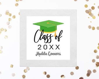 Full Color Graduation Napkins, Full Color Cocktail Napkins, Graduation Party Decor, Graduation Napkins, Personalized 3-Ply Grad Napkins