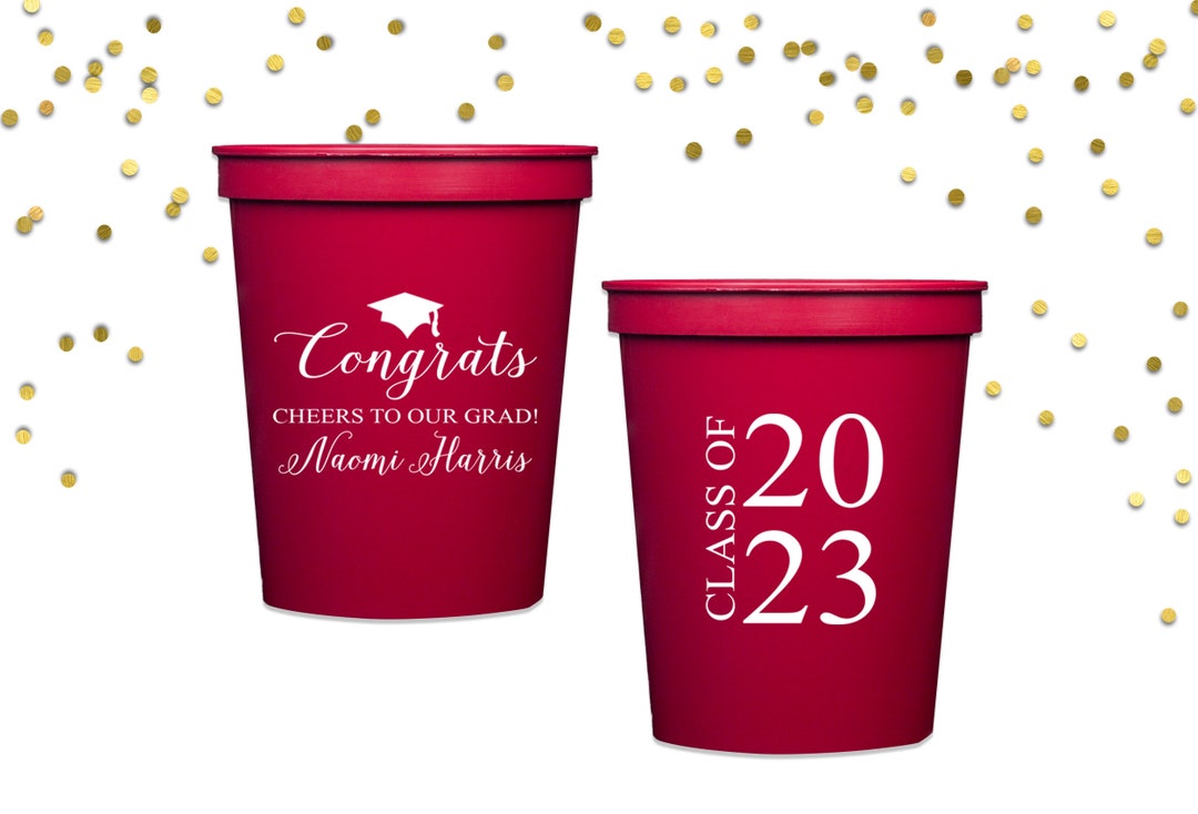 Graduation Cups, Personalized Cups, Graduation Party Decorations