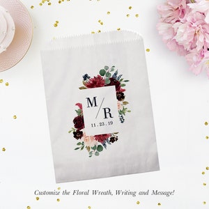 Set of 25 Personalized Custom Love is Sweet Wedding Favor Treat Bags - Candy Buffet, Donuts, Cookies, Popcorn - Wedding, Bridal, Baby Shower