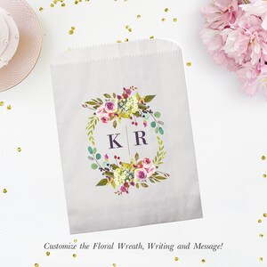 Set of 25 Personalized Custom Love is Sweet Wedding Favor Treat Bags - Candy Buffet, Donuts, Cookies, Popcorn - Wedding, Bridal, Baby Shower