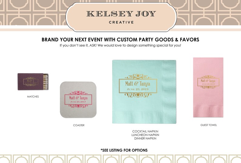 Fancy Initials Custom Wedding Matches Custom Matches Personalized Matches Wedding Favors Candle Box Matches Cigar Matches 40