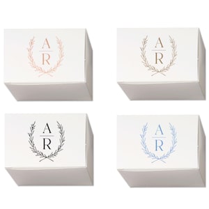 100x White Rectangle Paper Box | Wedding Christening Baptism Party Gold Foil Cake Slice Favor Gift Box | Business Logo Product Packaging Box