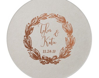 Custom Paper Coaster, Custom Drink Coaster, Paper Bar Coaster, Custom, Foil Coaster, Party Coaster, Wedding Favor, Save The Date Coaster 291