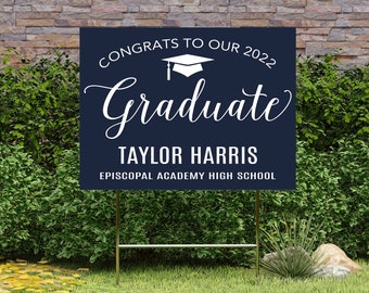 2025 Graduation Yard Signs | Lawn Sign for Graduates | Add your Custom Photo Custom Grad Sign | Any color