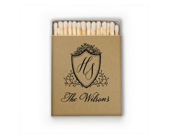 Custom Wedding Matches with Names, Personalized Wedding Favors, Custom Printed Matchboxes, Personalized Wedding Match, Monogram Matches 286