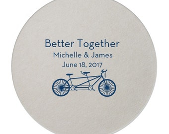 Custom Wedding Monogram, Drink Coasters, Wedding Coasters, Custom Favors, Gold Foil, Wedding Favors, Personalized Favors, Bar Coasters 107