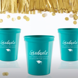 Class of 2025 Cups Personalized Graduation Cups Graduation Party Decorations Custom Printed Plastic Cups 2025 Graduation Cups Party Favors