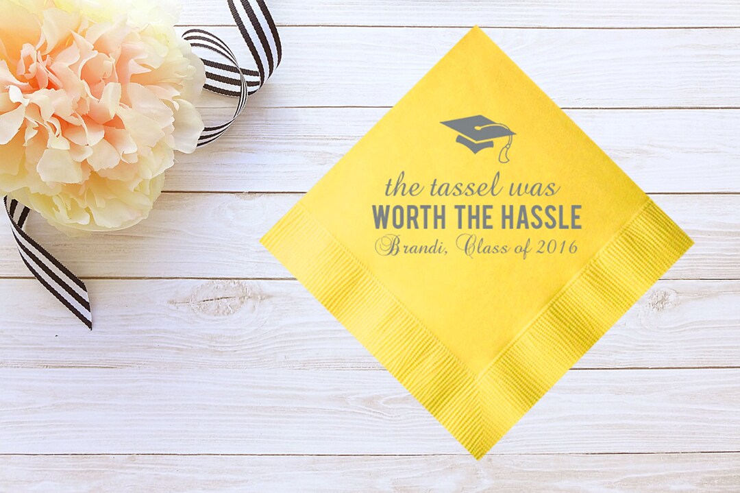 Custom Graduation Cocktail Napkins & Guest Towels personalized Graduate Cocktail Napkins / Guest