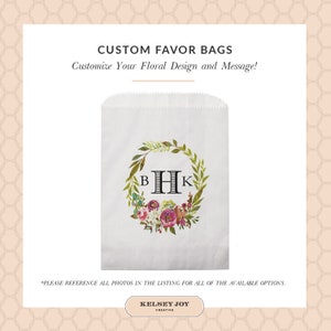 Wedding treat bag | wedding favor bag | Wedding candy bag | Kraft favor bags | Wedding popcorn bags | Personalized | country wedding 5" x 7"