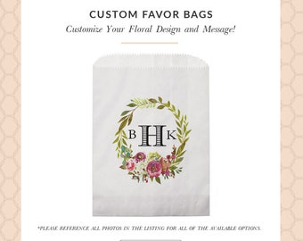 Wedding treat bag | wedding favor bag | Wedding candy bag | Kraft favor bags | Wedding popcorn bags | Personalized | country wedding 5" x 7"