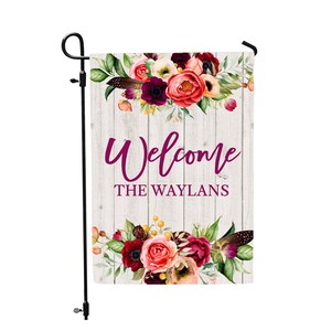 Personalized Spring Flag Garden Flag Farmhouse Garden Flags Rustic Country Decor Mother&#39;s Day gift