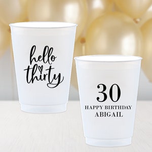 30. Geburtstagstasse, 30. Geburtstagsfeier, Prost auf 30 Jahre, gefrostete Tassen, personalisierte Tassen, individuelle Tassen, Geburtstagsdekoration, alles Gute zum Geburtstag