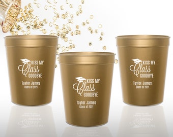 Graduation Party Cups, Graduation Favors, Graduation Party Ideas, Graduation Party Decorations, Class of 2025 Cups, Congrats Grad