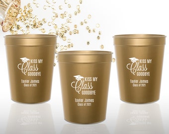 Graduation Party Cups, Graduation Favors, Graduation Party Ideas, Graduation Party Decorations, Class of 2024 Cups, Congrats Grad