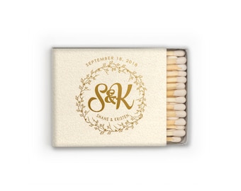 Personalized Match Boxes, Anniversary Favors, Party Favors, Custom Matches, Foil Stamped, Matchbox Favors, Cigar Bar, Wedding Matches, 295
