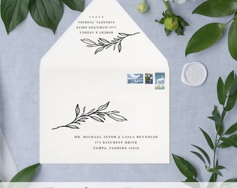 A7 Printed Envelopes with Custom Fonts and Colors - Printed Wedding Envelopes with Guest Addresses - Custom Recipient Address Printing