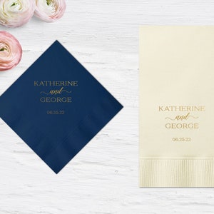 Personalized Napkins Wedding Napkins Custom Monogram Cheers Rehearsal Dinner Beverage Cocktail Luncheon Dinner Guest Towels Available!