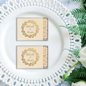 Foil Printed Last Name Matchboxes, Personalized Matchboxes, Custom Wedding Favors, Matchboxes for Home Bar, Custom Matches