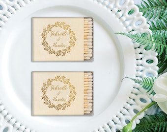 Foil Printed Last Name Matchboxes, Personalized Matchboxes, Custom Wedding Favors, Matchboxes for Home Bar, Custom Matches