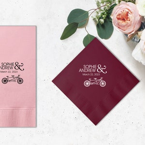 Más de 100 servilletas de boda, servilletas tradicionales con monograma, servilletas para almuerzos, servilletas para bebidas, servilletas para pasteles personalizadas, servilletas con monograma ¡MUCHOS COLORES!