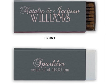 Personalized Sparkler Send off Wedding Matches, Custom Wedding Matchboxes, Personalized Wedding Favor, Sparkler Matches, Bar Matches 69