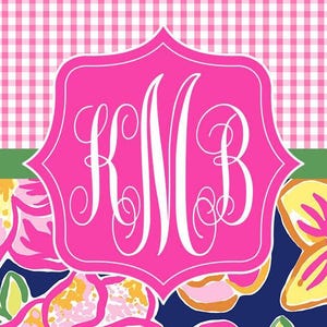 Personalized Preppy Front License Plate Car Tag for Women -Watercolor pattern  Lover